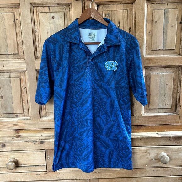 Men's Rivalry Threads Small UNC Chapel‎ Hill North Carolina Polo Shirt Tropical - Picture 1 of 9